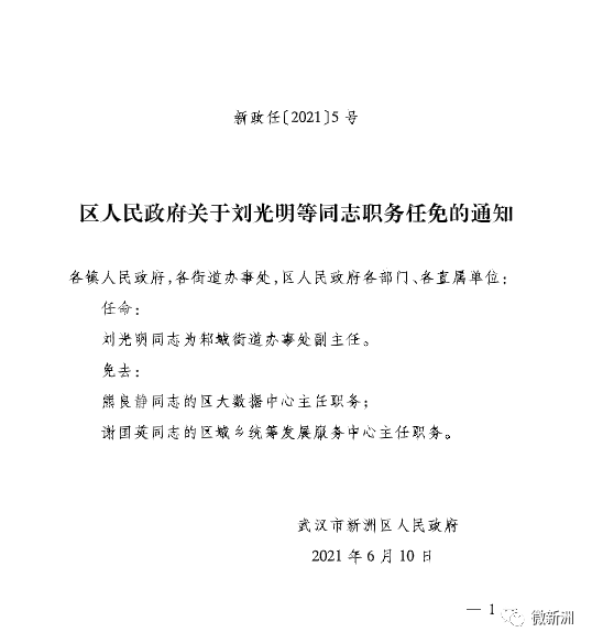 荷花池社区最新人事任命公告